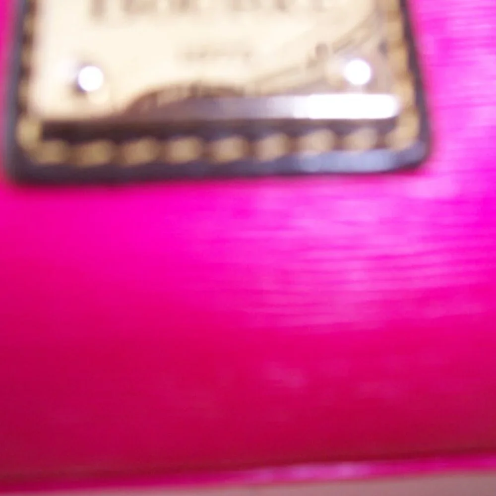 Donney & Burke purse, hot pink with cocoa brown trim - Picture 2 of 3